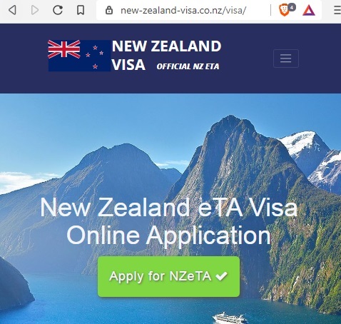 NEW ZEALAND New Zealand Government ETA Visa - NZeTA Visitor Visa Online Application - Visa Air-loidhne Sealan Nuadh - Visa Oifigeil Riaghaltas Sealan Nuadh - NZETA