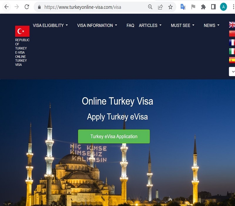 TURKEY  Official Government Immigration Visa Application Online IRELAND CITIZENS - Ionad inimirce iarratais ar víosa na Tuirce
