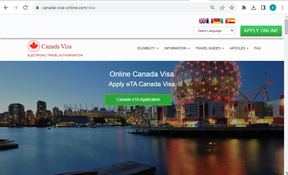 FOR AMERICAN AND MIDDLE EASTERN CITIZENS - CANADA Government of Canada Electronic Travel Authority - Canada ETA - Online Canada Visa