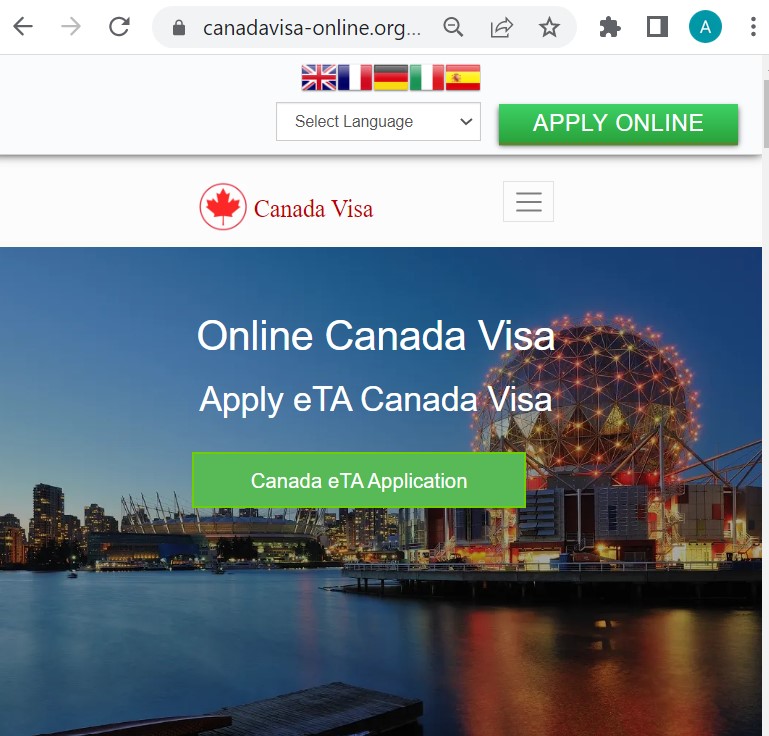 CANADA  Official Government Immigration Visa Application Online  EUROPE SPAIN CITIZENS - Solicitude de visa de Canadá en liña - Visa oficial