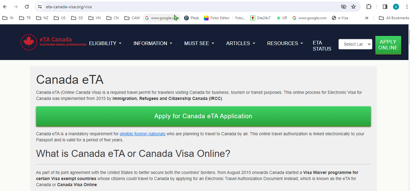 CANADA Rapid and Fast Canadian Electronic Visa Online - Online visumansøgning til Canada