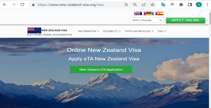 NEW ZEALAND Official Government Immigration Visa Application Online FROM FRANCE